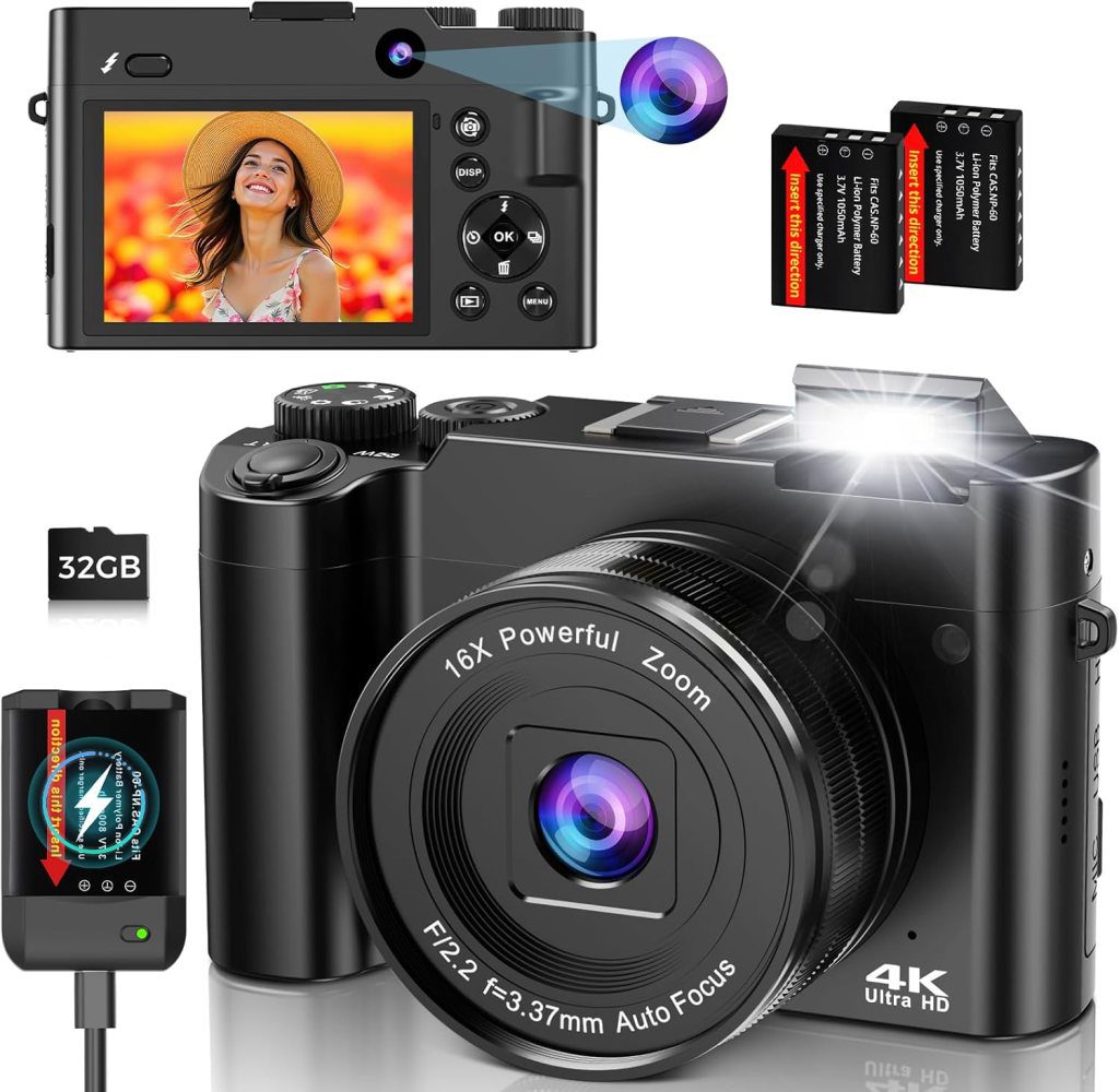 4K Digital Camera for Photography and Vlogging