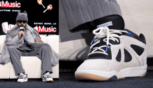 Bad Bunny wearing the adidas BadBo 1.0 in the “Rise