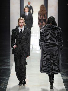 Models walk the runway at the Dolce & Gabbana fashion show during the Milan Fashion Week Womenswear Fall/Winter 2026/2027 on Feb. 28, 2026 in Milan, Italy.